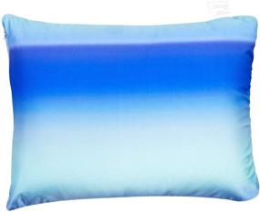 img 2 attached to 🌊 FABSKIY Ocean Blue Squishy Neck Microbead Throw Pillow - Removable Cover, 16 and 12 Inches Soft Travel Body Bed Pillow for Kids and Adults - Ideal for Chair Sleeping, Car Seat Comfort