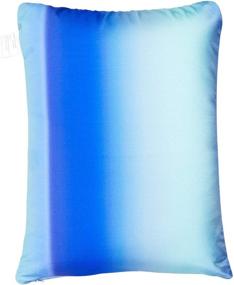 img 1 attached to 🌊 FABSKIY Ocean Blue Squishy Neck Microbead Throw Pillow - Removable Cover, 16 and 12 Inches Soft Travel Body Bed Pillow for Kids and Adults - Ideal for Chair Sleeping, Car Seat Comfort