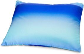 img 3 attached to 🌊 FABSKIY Ocean Blue Squishy Neck Microbead Throw Pillow - Removable Cover, 16 and 12 Inches Soft Travel Body Bed Pillow for Kids and Adults - Ideal for Chair Sleeping, Car Seat Comfort