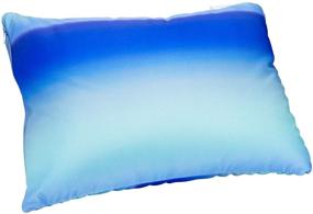 img 4 attached to 🌊 FABSKIY Ocean Blue Squishy Neck Microbead Throw Pillow - Removable Cover, 16 and 12 Inches Soft Travel Body Bed Pillow for Kids and Adults - Ideal for Chair Sleeping, Car Seat Comfort