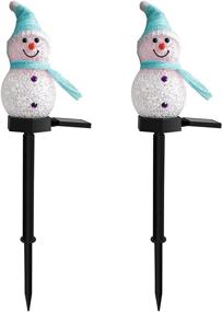 img 4 attached to Snowman Christmas Decoration Pathway Green2Pcs