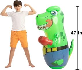 img 3 attached to 🦖 Thrilling Dino Delight: JOYIN Inflatable Dinosaur Punching Bounce Back!
