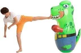 img 2 attached to 🦖 Thrilling Dino Delight: JOYIN Inflatable Dinosaur Punching Bounce Back!