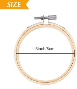 img 2 attached to 🖼️ Enhance your Craft with Pllieay 3 Inch Embroidery Hoop Set: Bamboo Circle Cross Stitch Hoop Rings for Sewing, Embroidery, Art and Christmas Decor