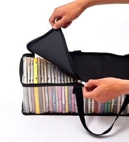 img 1 attached to Imperius Portable CD Storage Bag with Moistureproof Zipper and Carrying Handles - Easy to Carry for 48 CDs