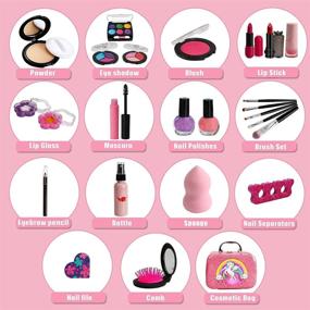 img 3 attached to 💄 Washable Girls' Makeup Kit for Kids