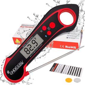 img 4 attached to 🌡️ CHDEXIN Instant Read Meat Thermometer: Waterproof Digital Wireless Food Thermometer for Cooking, Grill, BBQ, Coffee (Black Red)