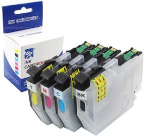 img 1 attached to 🖨️ LC3011 LC3013 XL High Capacity Refillable Ink Cartridges for Brother MFC-J491DW MFC-J497DW MFC-J690DW MFC-J895DW J497DW J491DW J690DW J895DW Printer