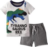 🩳 comfortable summer shorts clothing sets for toddler boys: 100% cotton clothing logo