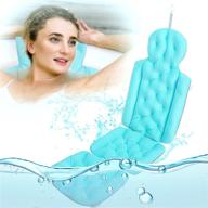 🛀 extra thick full body bath pillow for ultimate tub comfort | neck, back and headrest support, non-slip suction cups | soft bathtub cushion for men, women, adults | hot tub, spa accessories logo