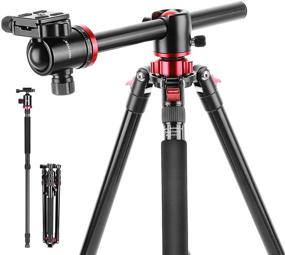 img 4 attached to 📷 Neewer Camera Tripod Monopod: 75 inches, Rotatable Center Column, 360° Ball Head - Perfect for Panoramic Shooting, DSLR Camera & Video Camcorder Compatible