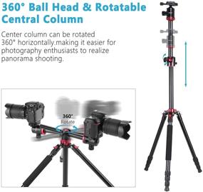 img 3 attached to 📷 Neewer Camera Tripod Monopod: 75 inches, Rotatable Center Column, 360° Ball Head - Perfect for Panoramic Shooting, DSLR Camera & Video Camcorder Compatible