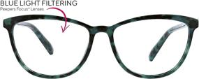 img 3 attached to Peepers by PeeperSpecs Women's Bengal Blue Light Filtering Glasses