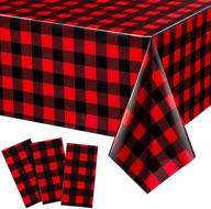 lumberjack checkered tablecloth disposable christmas logo