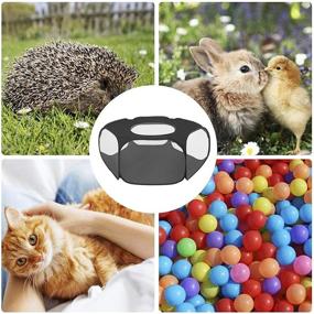 img 3 attached to 🐾 MioCloth Portable Foldable Pet Play Pen: The Perfect Playpen for Small Animals, Puppies, Cats, Guinea Pigs, Bunnies - Indoor/Outdoor Use, Water Resistant, Top Cover Included