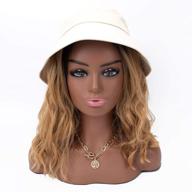 👩 a1 pacific mannequin pvc manikin head: realistic wig bust stand for display & styling (16.5 inches, tanned) logo