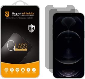 img 1 attached to 🔒 (2-Pack) Supershieldz Приватное Анти-Шпионское Закаленное Стекло Защитная Пленка для экрана iPhone 12 и iPhone 12 Pro (6,1 дюймов) - Антицарапающая, Без пузырей