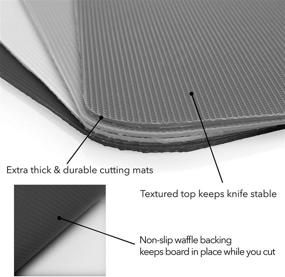 img 3 attached to 🔪 Simply Genius 4 Piece Extra Thick Large 11.5" x 15" Cutting Boards - Non Slip Flexible Cutting Mat Set - Dishwasher Safe - BPA Free Plastic Chopping Mats for Meats and Vegetables - Gray