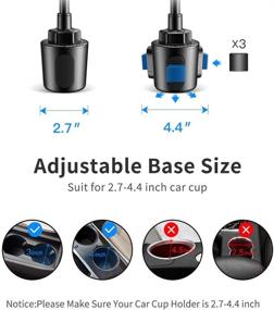 img 2 attached to 📱 RAXFLY Cup Car Phone Holder for Car - Ultimate Hands-Free Solution for iPhone 12 Pro Max, Samsung Note 20, and More