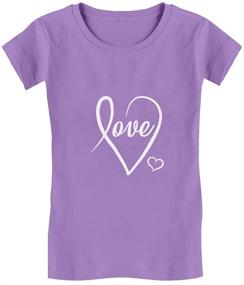 img 4 attached to Cursive Valentine's Fitted T-Shirt - Tstars Girls' Clothing