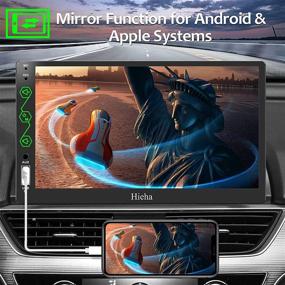 img 2 attached to 🚗 7'' HD Touch Screen Car Radio with Apple CarPlay & Android Auto, Bluetooth, AM/FM Receiver, Backup Camera, Mirror Link, USB/AUX Input