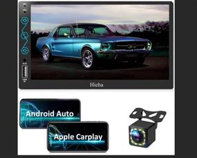 img 4 attached to 🚗 7'' HD Touch Screen Car Radio with Apple CarPlay & Android Auto, Bluetooth, AM/FM Receiver, Backup Camera, Mirror Link, USB/AUX Input