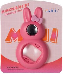 img 1 attached to 📸 CAIUL Flamingo Pink Bunny Mini 9 Close-Up Selfie Lens with Self-Portrait Mirror for Fujifilm Instax Mini 9 8 8+ 7s, Polaroid 300 Camera: Enhance Your Selfies!