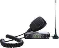 midland 5 watt gmrs micromobile two-way radio - powerful long range walkie talkie with 142 privacy codes, noaa weather scan + alert (black) logo