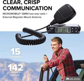 img 3 attached to Midland 5 Watt GMRS MicroMobile Two-Way Radio - Powerful Long Range Walkie Talkie with 142 Privacy Codes, NOAA Weather Scan + Alert (Black)