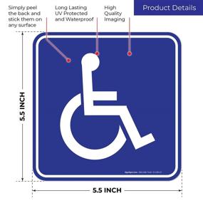 img 1 attached to Convenient Handicap Stickers for Wheelchair Users with Disabilities