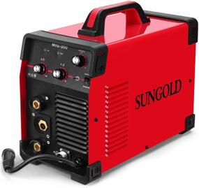 img 4 attached to 🔥 SUNGOLDPOWER 200 Amp MIG MAG ARC MMA Stick DC Welder 110/220V Dual Voltage IGBT Inverter 200 Amp Aluminum Welding Soldering Machine Gas Shielded/Gasless Flux Cored Wire Solid Core Wire Welding Equipment