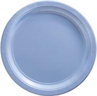 🟦 amscan pastel blue paper plates big party pack, 50 ct.: essential tableware for large gatherings logo