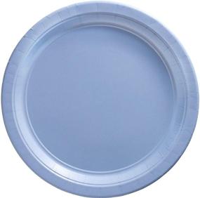 img 1 attached to 🟦 Amscan Pastel Blue Paper Plates Big Party Pack, 50 Ct.: Essential Tableware for Large Gatherings