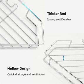 img 2 attached to 🚿 Chrome Solid Corner Shower Caddy with Hooks - 2 Tier Adhesive Damage-Free Bathroom Shower Organizer by BOPai