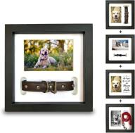 🐾 pawceptive pet memorial shadow box picture frame for dog or cat loss - versatile display options - collar mount, memory hanger, or remembrance message - sympathy keepsake photo gift for bereaved owner logo