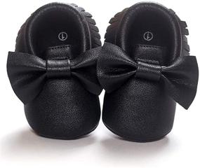 img 4 attached to BENHERO Soft Soled Tassel Bowknots Crib Infant Toddler Prewalker Moccasins Shoes for Newborn Baby Boys and Girls