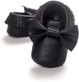 img 2 attached to BENHERO Soft Soled Tassel Bowknots Crib Infant Toddler Prewalker Moccasins Shoes for Newborn Baby Boys and Girls