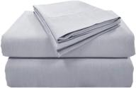 🛏️ premium bamboo sheets, king size bed sheet set - ultra soft silky bedding, breathable blend of natural bamboo fiber - deep pocket, eco-friendly & wrinkle-free - king, sliver grey logo