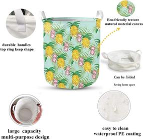 img 2 attached to Eco-Friendly Storage Basket, Collapsible Round Bin, Laundry Hamper - Floral Sea Turtle Pink Design for Bathroom, Home Decor, Baby Hamper, Clothing, Toys, Underwear Organizer Collection