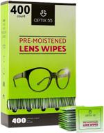 👓 400 individually wrapped eyeglass cleaner lens wipes - pre-moistened wipes safely clean glasses, sunglasses, phone screens, electronics, camera lenses & more, streak-free logo