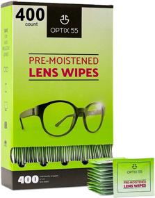 img 4 attached to 👓 400 Individually Wrapped Eyeglass Cleaner Lens Wipes - Pre-Moistened Wipes Safely Clean Glasses, Sunglasses, Phone Screens, Electronics, Camera Lenses & More, Streak-Free