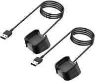 🔌 kingacc 2-pack 3.3ft usb кабель для зарядки кабеля зарядки зарядное устройство для fitbit versa 2 fitness smartwatch (совместимо с зарядным устройством fitbit versa 2, только для versa 2) логотип