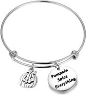 pumpkin spice everything fall jewelry bracelet - autumn gift for hostess and wife logo