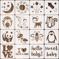 easy-to-use onesie stencil kit: 16 adorable baby shower stencils for fabric paint & painting bodysuits logo