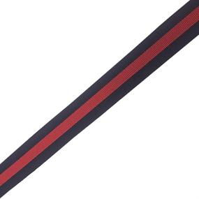 img 2 attached to 🎀 QIANF Black/Red/Black Striped Grosgrain Ribbon - 1 Inch 25 Yards: Wide Range of Sizes & Vibrant Colors