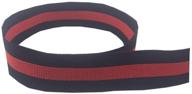 🎀 qianf black/red/black striped grosgrain ribbon - 1 inch 25 yards: wide range of sizes & vibrant colors logo