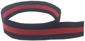 img 3 attached to 🎀 QIANF Black/Red/Black Striped Grosgrain Ribbon - 1 Inch 25 Yards: Wide Range of Sizes & Vibrant Colors