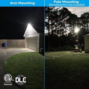 img 2 attached to 🔦 TORCHSTAR LED Barn Light, Photocell Dusk to Dawn Area Lights, Outdoor Security Flood Lighting, ETL & DLC Listed, Wet Location, 110-277V, Garage, Farm, 5-Year Warranty, 5000K Daylight, Bronze