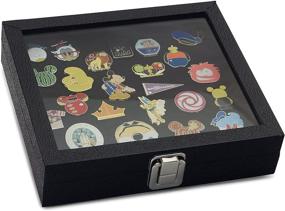 img 1 attached to 📌 Hobbymaster Compact Display Case for Collectible Pins: Disney, Hard Rock, Olympic, Political Campaign & More - Holds 20-50 Pins