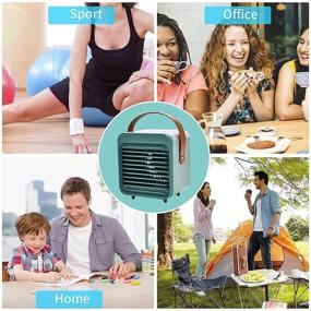 img 3 attached to 🌬️ Portable Air Cooler and Fan, Mini Evaporative Air Conditioner, Personal Rechargeable AC Portable, Arctic Cooling Fan with 3-Speed for Home Office Dorm Room